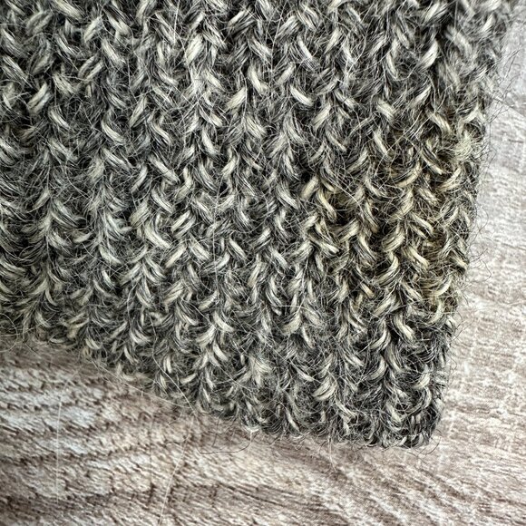 Vintage Pierre Cardin 100% Alpaca Wool Sweater Black Grey Made In Peru Men Sz L - Picture 7 of 13